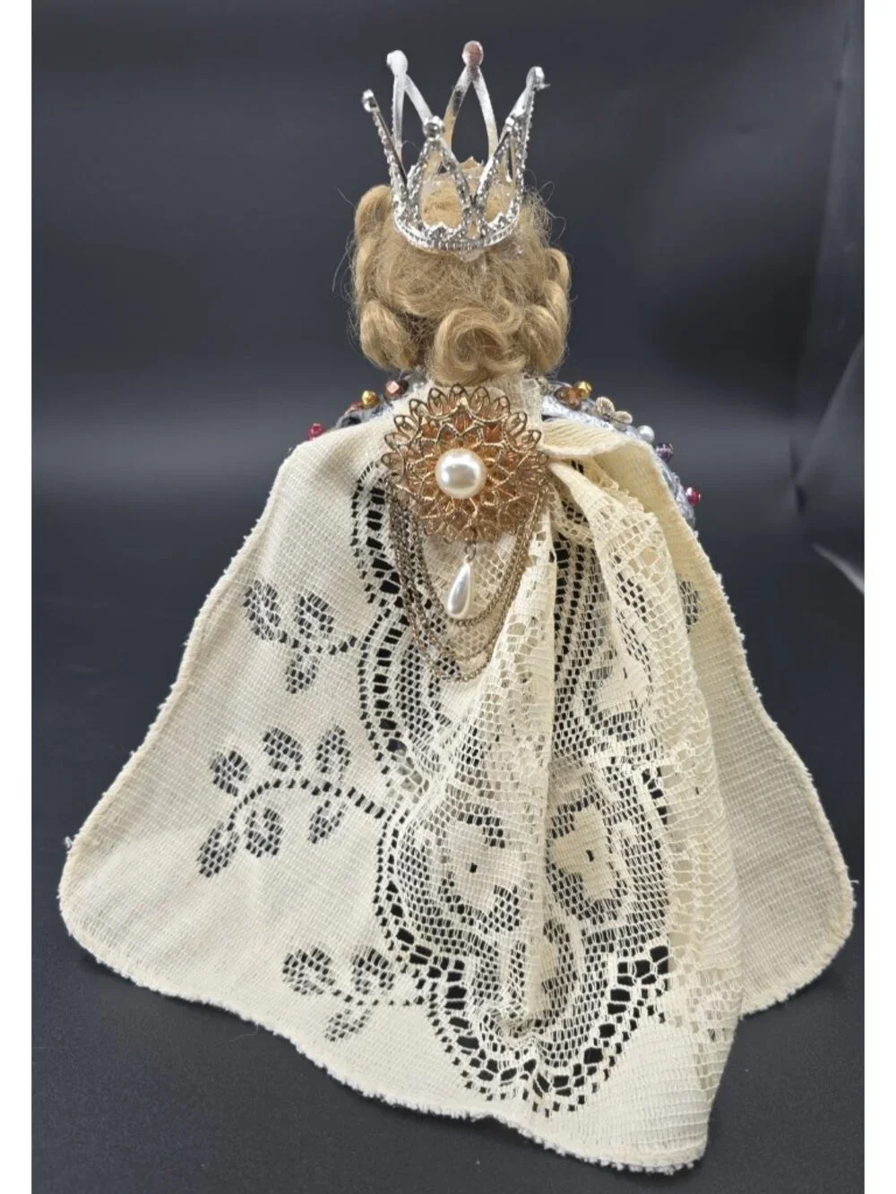 OOAK Victorian Mourning Bride Art Doll Mixed Media Assemblage Gothic Decor 10